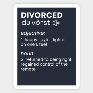 Divorced Dictionary definition [white] Sticker